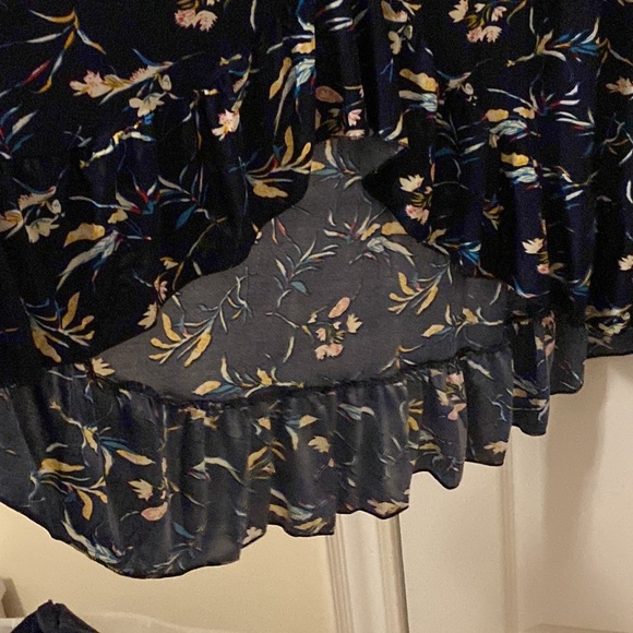 Navy floral high low dress S - Picture 3 of 3